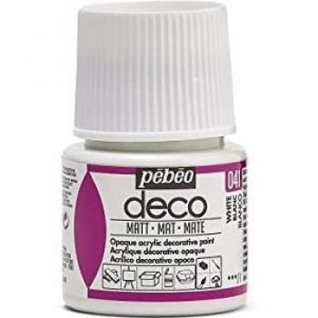 Pintura Acrílica Pébéo P.BO Déco Blanco Mate 45ml