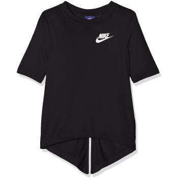 Nike Sportswear Camiseta, Negro/Blanco, FR : L
