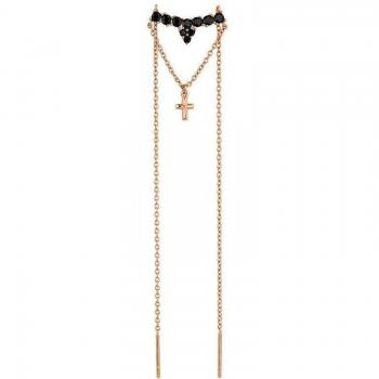 Ear Candy - Piercing múltiple de plata bañado en oro rosa