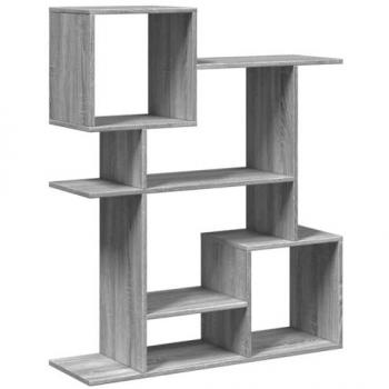 Librería divisora de madera ingeniería gris Sonoma 92x29x112 cm