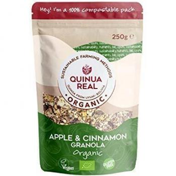 Granola de quinoa real con manzana y canela sin gluten BIO - Quinua Real - 275 g