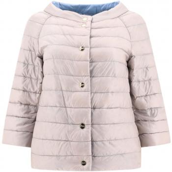 Herno Women's Quilted Reversible Down Jacket in Grey | Size 42 | PI0769D120179490, Herno Down Jackets, Female, Beige, Size: S Chic Black A-Shape Jacket