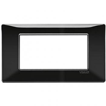 Placa Plana 4 Módulos Negro Tecnopolímero Vimar 14654.05