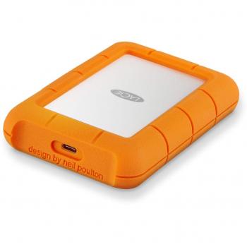 LaCie Rugged, USB-C, 5 TB, Disco duro externo, HDD portátil, unidad resistente a caídas, golpes, polvo y lluvia, para Mac y PC, incl. USB-C sin cable USB-A, 2 años Rescue Services