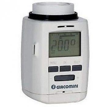 Cabezales Electrónicos Programables Giacomini K470H Blanco con Cronotermostato para Radiador