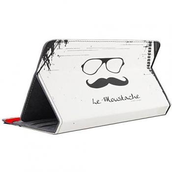 E-Vitta EVUN000420 - Funda con soporte para tablet de 9.7-10.1, diseño Le Moustache