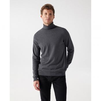 Jersey de punto de hombre en color gris cuello alto