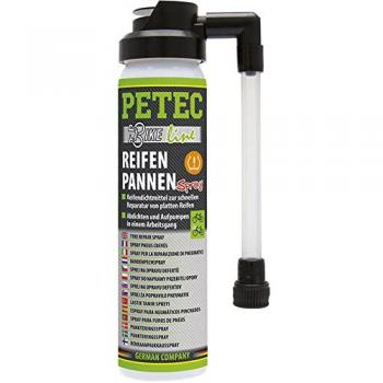 Spray de reparación de neumáticos PETEC 70575 - 75ml, ayuda instantánea para pinchazos, compatible con todos los tipos de válvulas y neumáticos