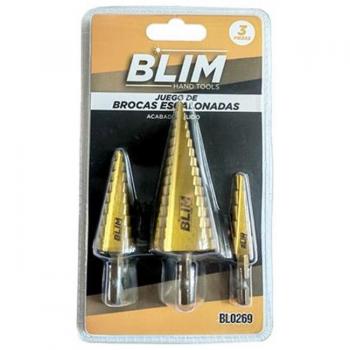 Juego de Brocas Escalonadas Blim 3 Piezas