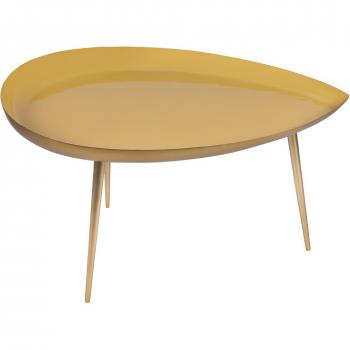 Mesa de centro en acero lacado amarillo DROP Miliboo