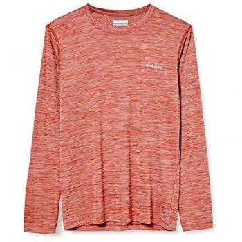 Columbia Zero Rules Camisa Técnica De Manga Larga, Hombre, Rojo