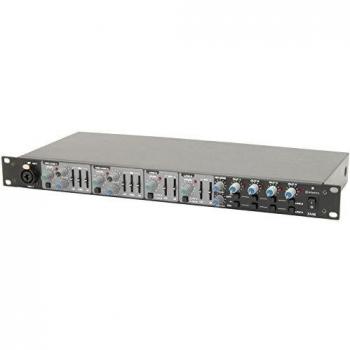 Mezclador Multipropósito Adastra Z44R 1U con 4 Canales, 2 Entradas de Micrófono y Línea, Salidas Estéreo y Reverb DSP
