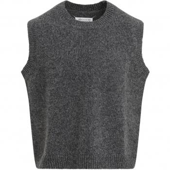 Maison Margiela Men's Light Blue Sleeveless Grey Wool Gilet - Size Large