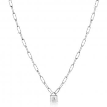 Collar de Plata de Ley Ania Haie N032-01H con Colgante Circular