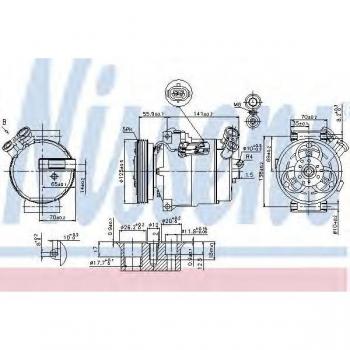 Compresor de aire acondicionado Nissens 89308