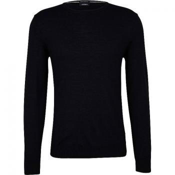Jersey de punto para hombre JOOP! Denny azul, cuello redondo, lana fina, liso, talla XL