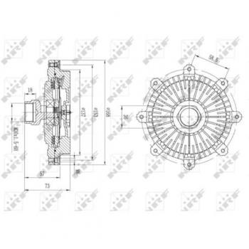 Embrague Ventilador del Radiador NRF 49635 - Refrigerante del Motor, compatible con múltiples vehículos, diseño eficiente para optimizar la refrigeración del motor, fácil instalación y alta durabilidad