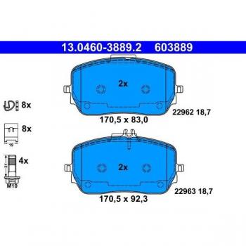 Pastillas de freno ATE 13.0460-3889.2