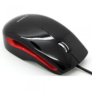 B-Move BM-MOG02 - Raton óptico, 1200 DPI, USB, color negro y rojo