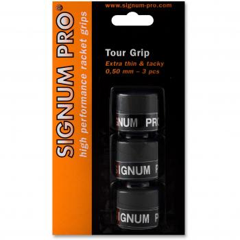 Signum Overgrip Magic Grip 3er - Mango de raqueta de tenis, color negro, tamaño Standard
