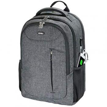 Mochila eVitta Power en Gris para Portátiles de 15.4-17 con Conector USB y Tres Departamentos