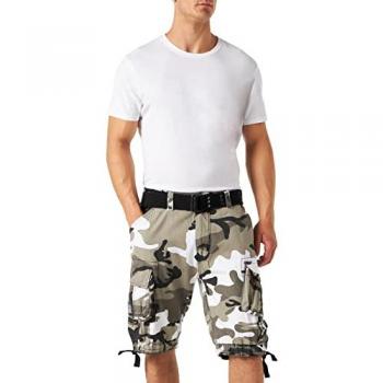Brandit Savage Vintage Cargo Shorts - Snow Camo, Sizes S to 5XL