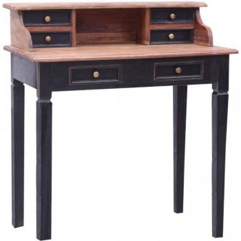 vidaXL Writing Desk with Drawers 90x50x101 cm Solid Mahogany Wood