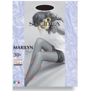 Solidea Marilyn 30den Sheer Media Compresión Negro 2M 1 Par