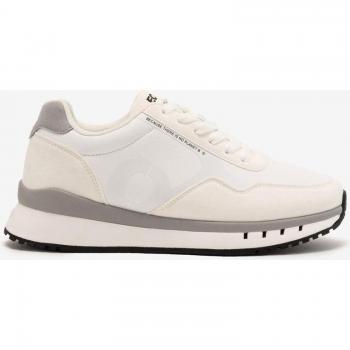 Zapatillas deportivas Ecoalf Sicilia para mujer con cierre de cordones, refuerzo en talón, color blanco y gris, talla 39
