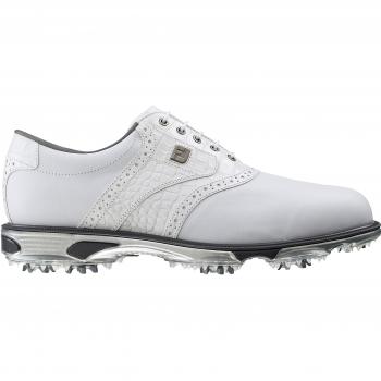 FootJoy Dryjoys Tour - Zapatos de golf para hombre, color blanco / blanco croco, talla 44