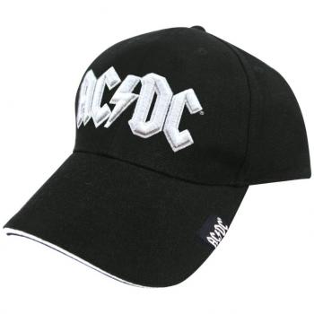 AC/DC White Logo - Baseball Cap Gorra Negro