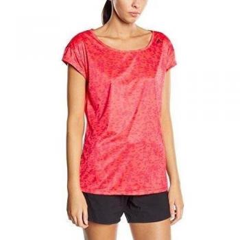adidas AOP Tee - Camiseta para mujer, color naranja / rosa, talla S