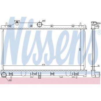 Radiador Nissens 67719 para refrigeración del motor