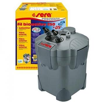 sera fil bioactive UV External Filter and Algae Killer, physically reduces germs, parasites and algae with integrated 5 W UV-C and immediately biologically active with siporax for the aquarium
