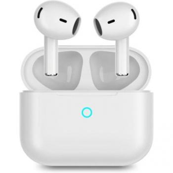 Auriculares Inalámbricos Unotec Twin 8 Blancos - Conectividad Bluetooth, diseño ergonómico, control táctil, duración de batería de hasta 20 horas con estuche de carga, micrófono incorporado para llamadas