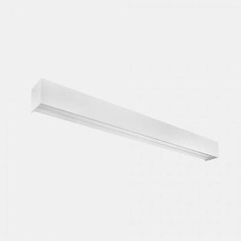 Aplique de jardín Afrodita LED en cristal y aluminio blanco, arenado, 10,5 cm, iluminación hacia arriba y hacia abajo, luz LED en blanco neutro 4000K