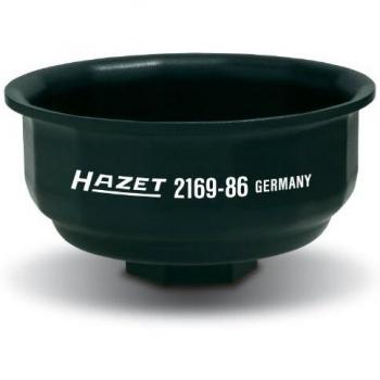Llave para filtro de aceite Hazet 2169-86, cuadrada hueca 12,5 mm (1/2), perfil estriado