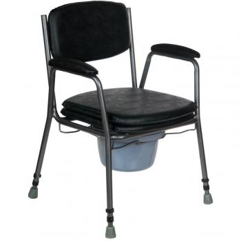 Taburete Reha Fund PLK004 Negro Gris - Taburete de diseño moderno, estructura resistente, tapizado en tejido gris y negro, altura ajustable, base con reposapiés, ideal para cocinas y barras