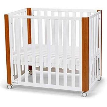 Kinderkraft Wooden cot with the pen function KOYA + with mattress - Cunas, Unisex Infantil, Blanco