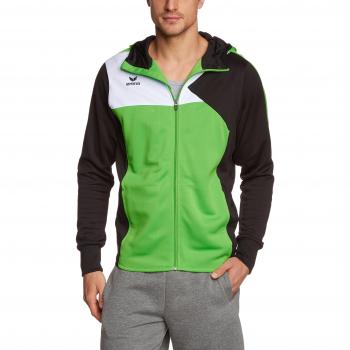 erima Jacke Premium One Trainingsjacke mit Kapuze - Chándal de fútbol para hombre, color verde / negro / blanco, talla S