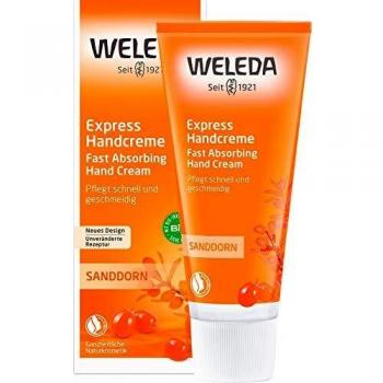 Crema de Manos Hidratante Bio de Espino Amarillo WELEDA - 50 ml, con fragancia de Grapefruit, Mandarina y Sándalo para manos secas
