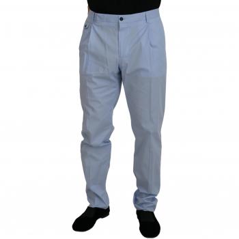 Dolce & Gabbana Blue Cotton Stretch Chinos Pants - IT44 | S