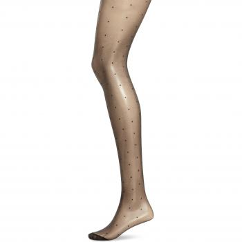 DIM Plumetis Effect 15D Women's Pantyhose - Black XS/S