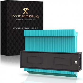 MARKENZEUG® Medidor de contornos premium EL ORIGINAL I Concepto mejorado 2020 I Dispositivo de medición de contornos ayuda de marcado duplicador de contorno 130mm laminado azulejos & más
