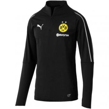 Puma BVB – 1/4 with Sponsor Logo – Camiseta, Hombre, 753371, Puma Black, Medium