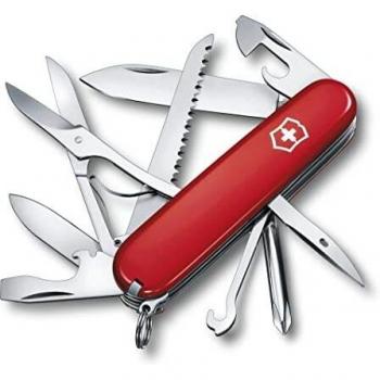 Victorinox Fieldmaster Swiss Army Pocket Knife, Medium, Multi Tool, 15 Functions, Blade, Wood Saw, Red