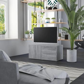 Mueble para TV de madera contrachapada gris Sonoma 80x34x36 cm vidaXL