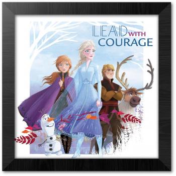 Marco decorativo Disney Frozen Lead With Courage 30x30cm