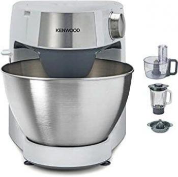 Kenwood Prospero Plus Robot Amasador para Repostería, Bol Compacto de 4,3L, Batidor K, Gancho de Amasar y Varillas, KHC29.J0WH, 1000W, Blanco