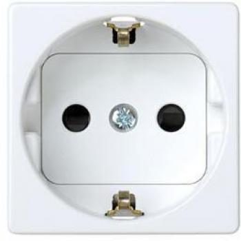 Base Enchufe Doble con Protección Tierra Marca Simon